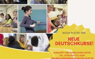 Freie Plätze in unseren Deutsch-Sprachkursen